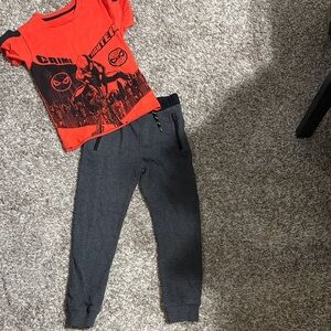 Spiderman Red and Gray Jogger Set